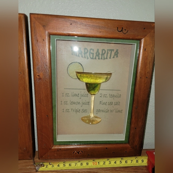 2 VINTAGE Shadow Boxes 10X8 Margarita, Bloody Mary - Picture 2 of 3